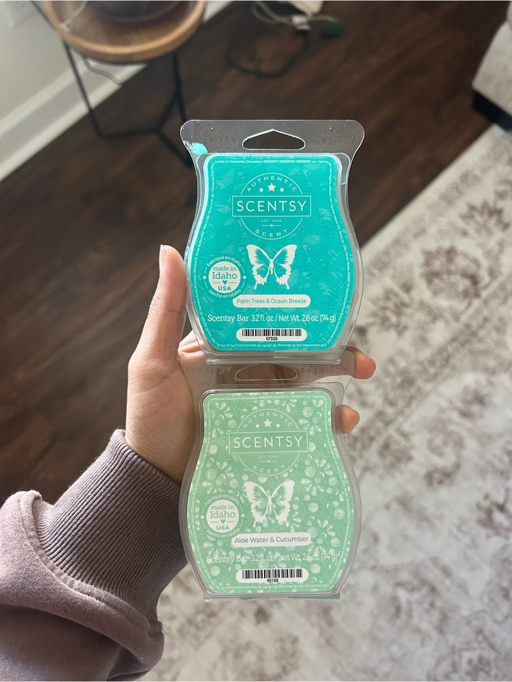 Scentsy Aloe Water & Cucumber Wax Bar - Light Green